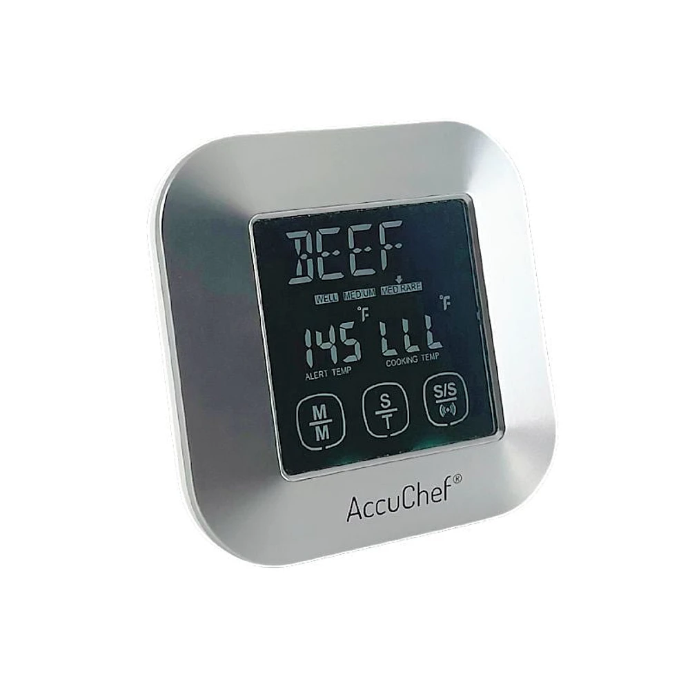 Thermomètre à viande câblé AccuChef avec sonde en acier inoxydable, modèle 2205, argenté Température de Cuission