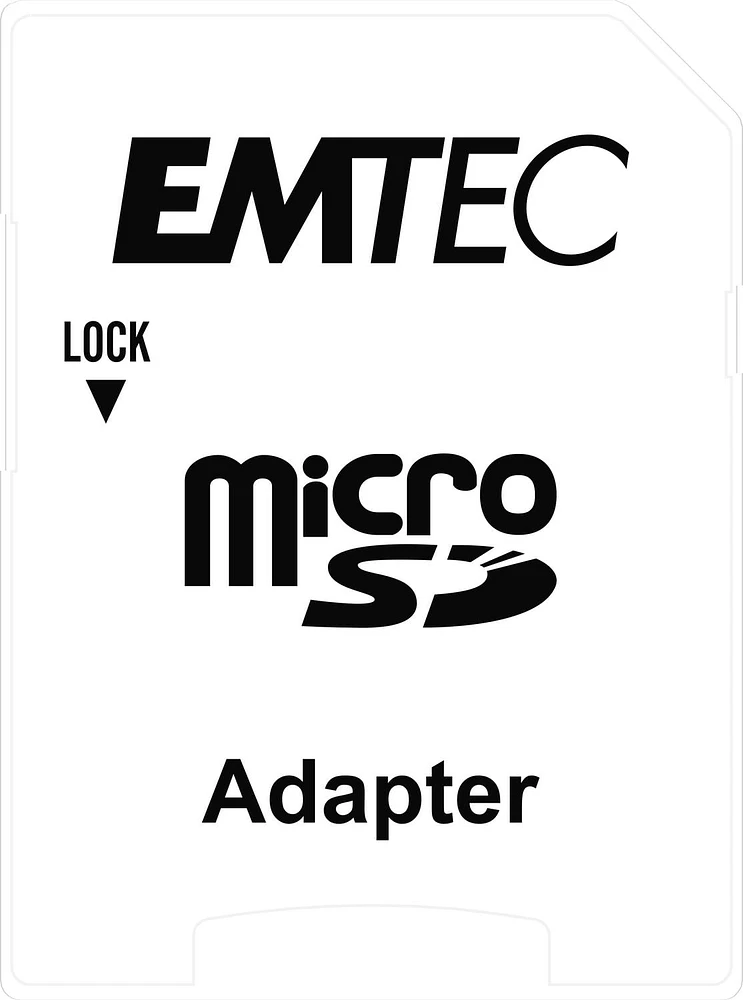 Emtec CL10 U3 64 GB MSD SpeedIN' Card + Adapter, 64 GB