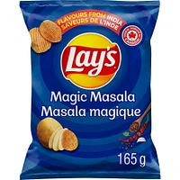 Lay’s Magic Masala ridged flavoured potato chips, 165 g.