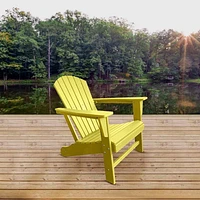 Traditional Poly Wood Adirondack Chair in Yellow