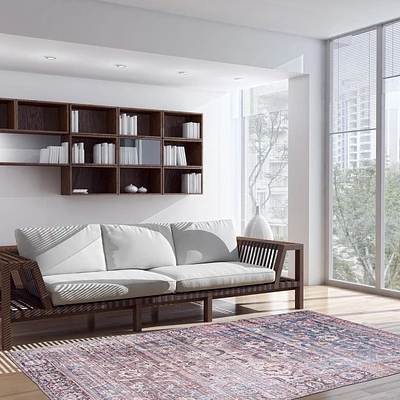ECARPET Oriental Indoor Area Rug Flatweave Carpet for Living Room, Bedroom, Eco Friendly, Machine Washable