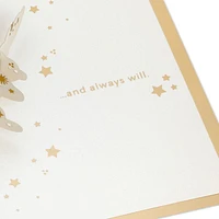Carte Signature en relief – Paper Wonder de Hallmark – Carte de la Saint-Valentin, carte d'anniversaire, carte d'amour, carte romantique de fête (Lune et étoiles)