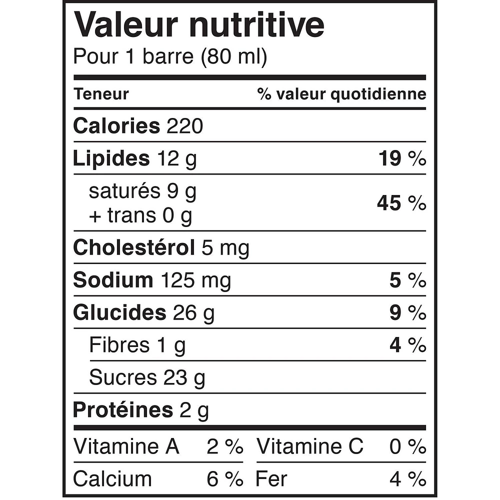 CADBURY® CARAMILK® Frozen Dessert Bars 5 x 80 ml, 5 x 80 ML