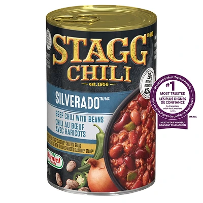 Chili avec haricots avec boeuf en boite Sylverado Chili de Stagg 425 g