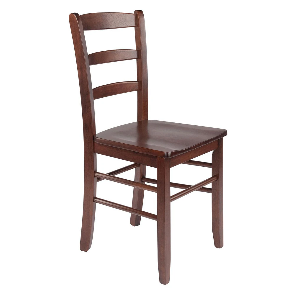 Winsome Groveland 5Pc Square Dining Table with 4 chairs in Walnut Finish