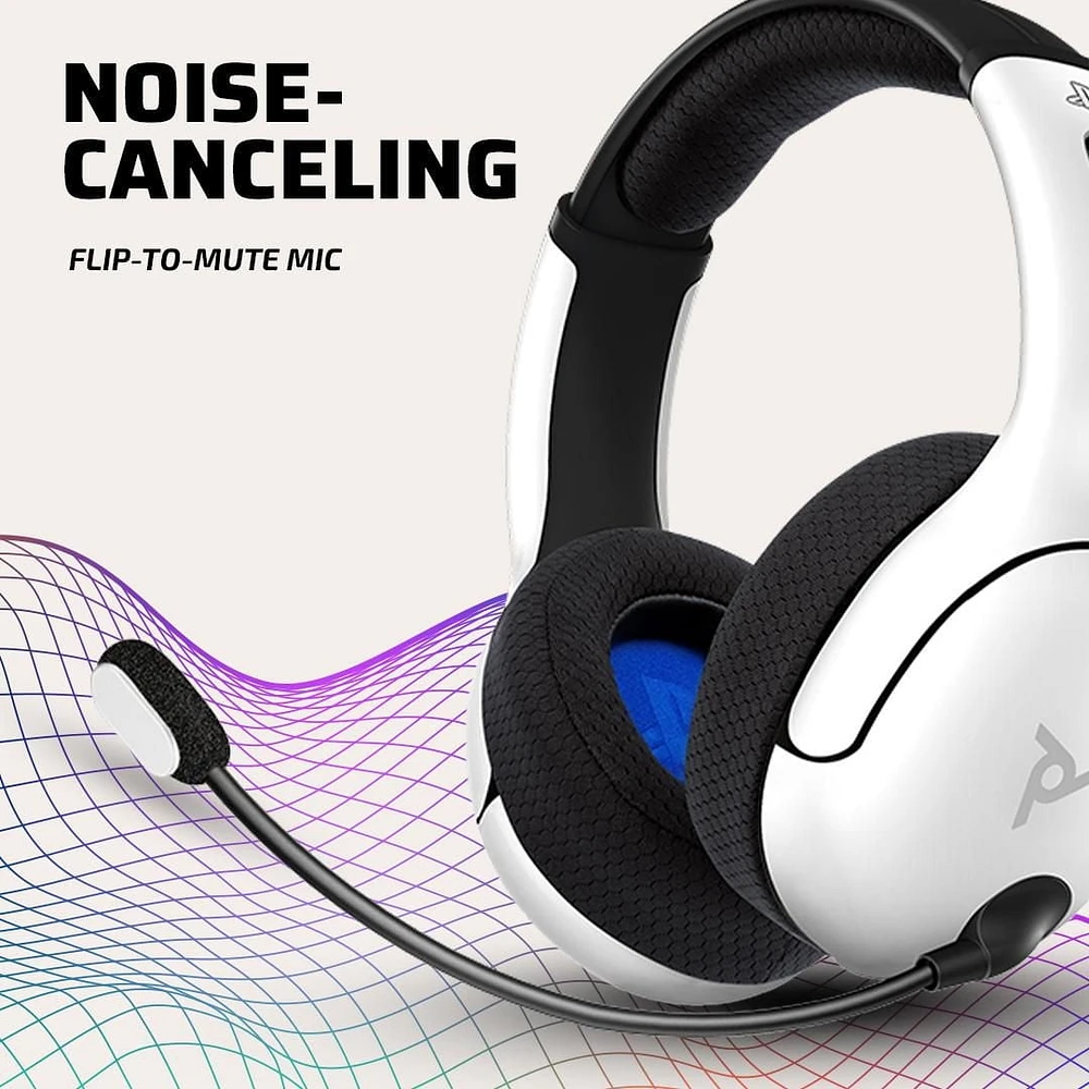 PDP Gaming LVL50 Wireless Stereo Gaming Headset: White - PlayStation 5, PlayStation 4