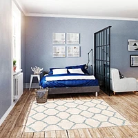 Tapis ECARPET Super Doux pour le Salon et la Chambre Grammercy Trellis Ivoire