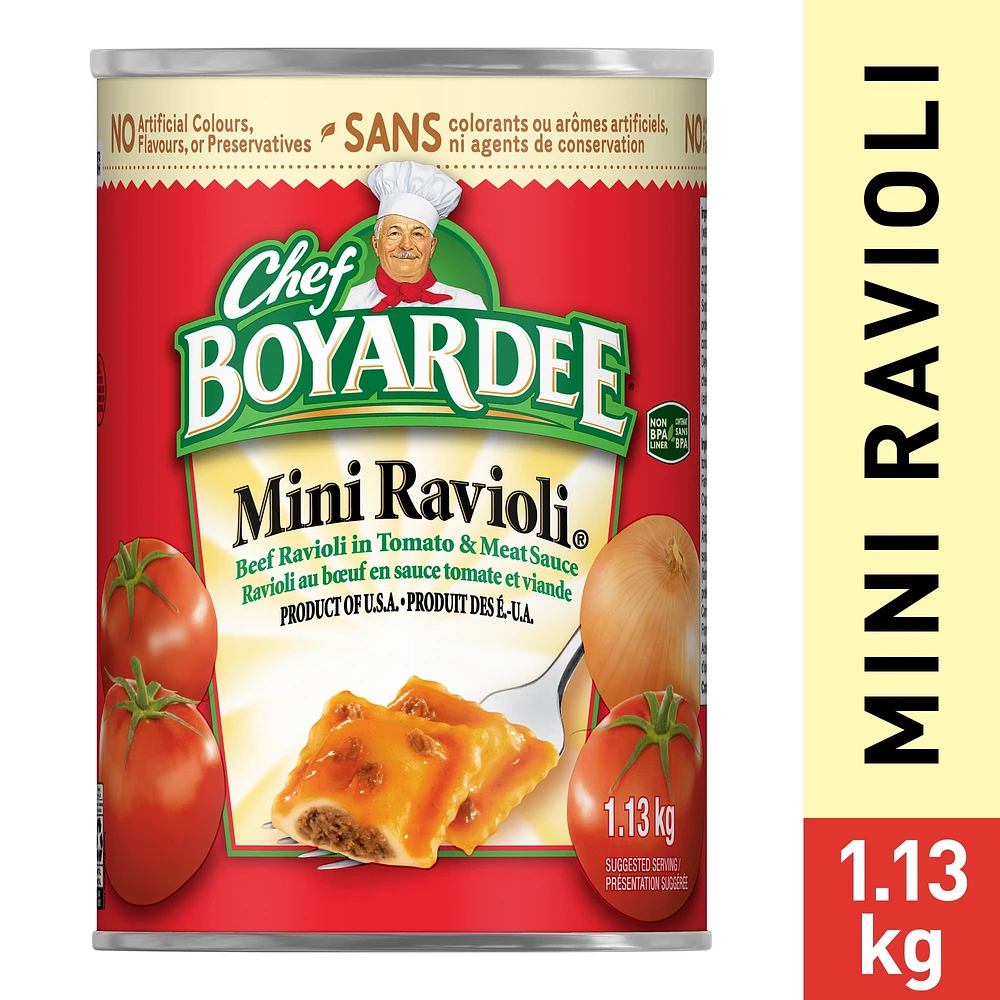 Chef Boyardee®Mini Ravioli In Tomato and Meat Sauce, 1.13 kg