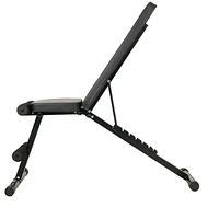 Banc de musculation pliable avec bandes de résistance GoZone – Noir Barre cheville rembourrée