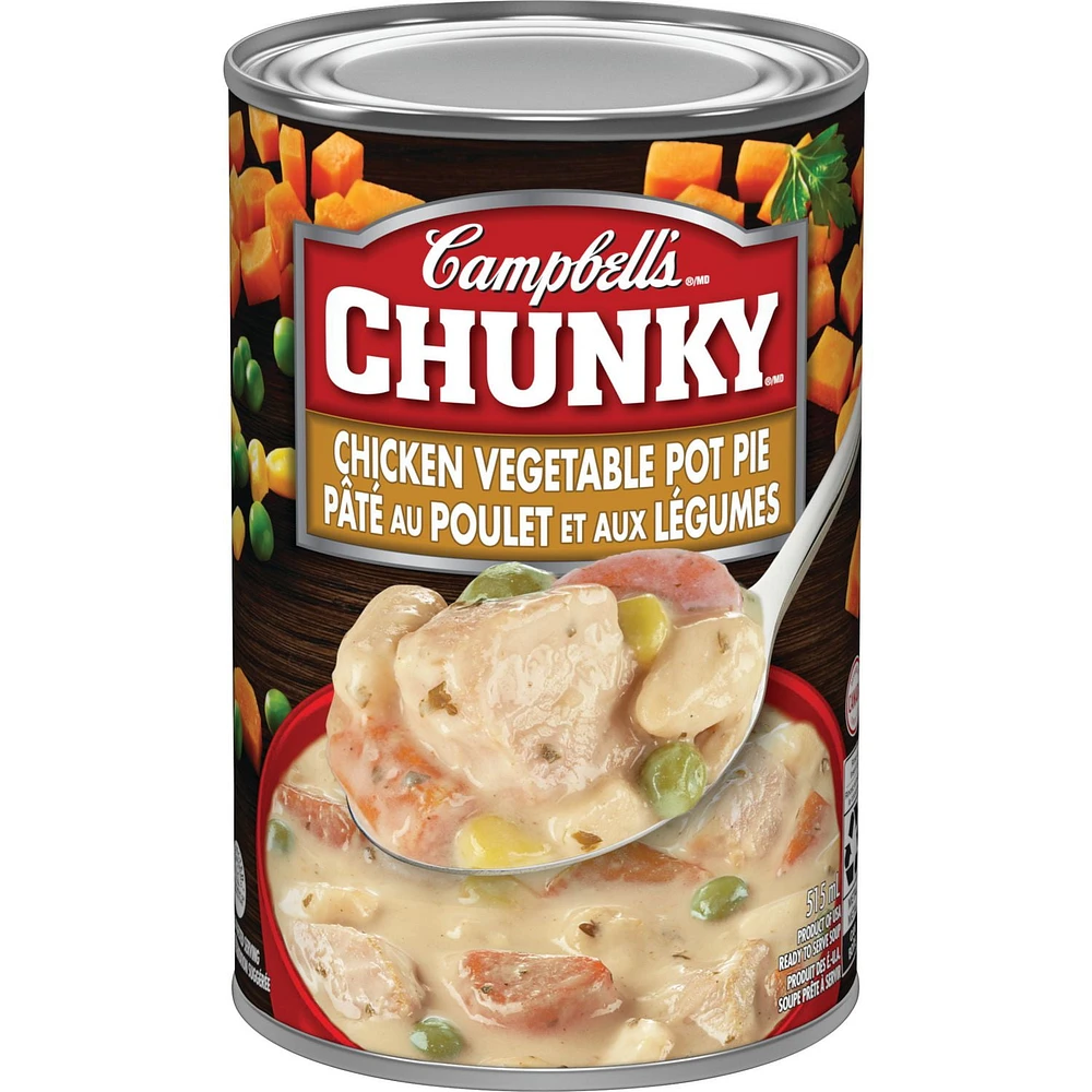 Soupe Pâté poulet et aux légumes prête à servire ChunkyMD de Campbell’sMD, longue conservation Soup prête à servir 515 mL