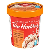 Tim Hortons Salted Caramel Iced Cappuccino Ice Cream 500mL, Made with 100% Canadian Dairy