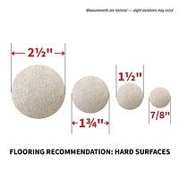 Super Sliders Avec Gorilla Glue feutre pack valeur Beige 136pc Felt Value Pack