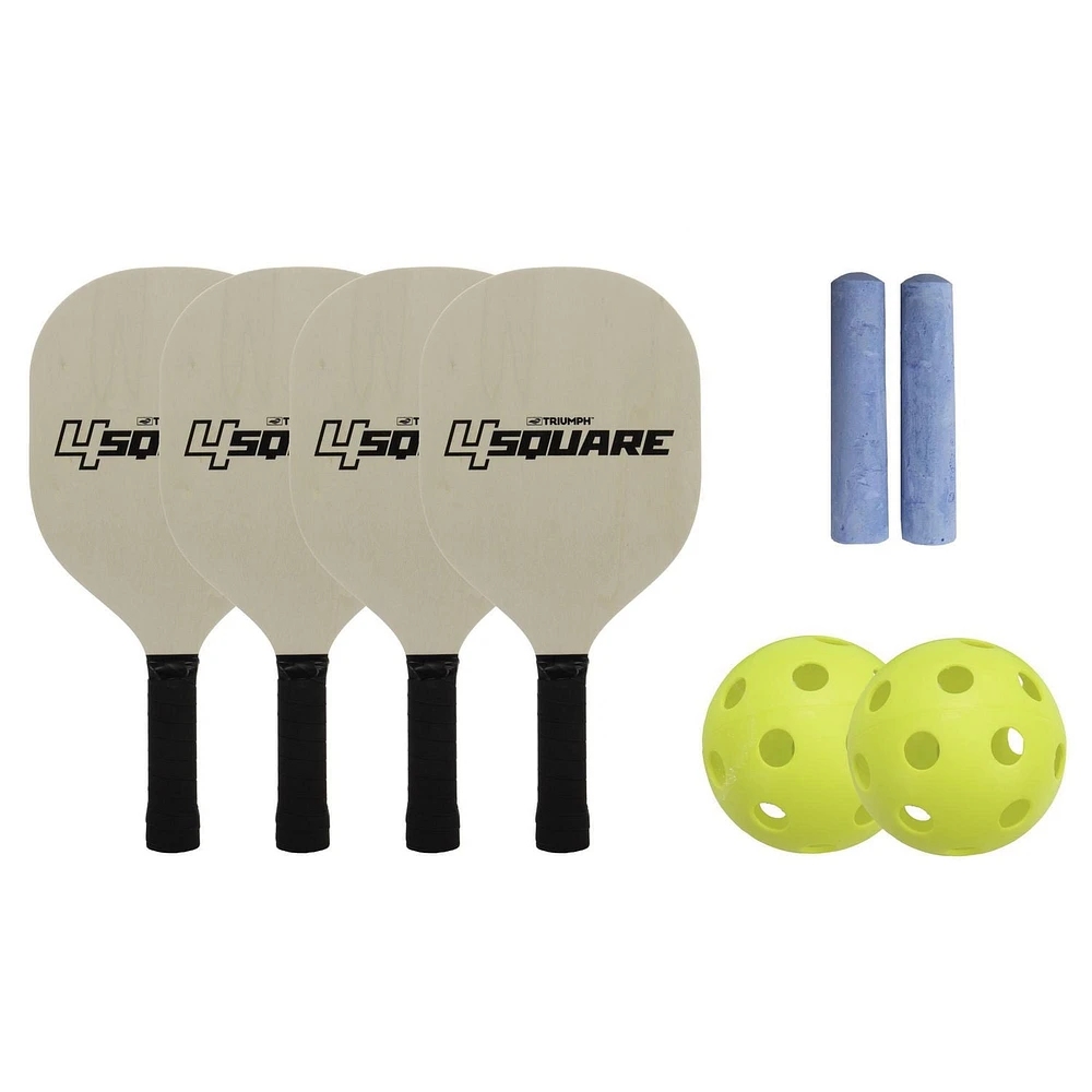 Triumph 4 Square Paddle Pickleball Outdoor Game Net Set