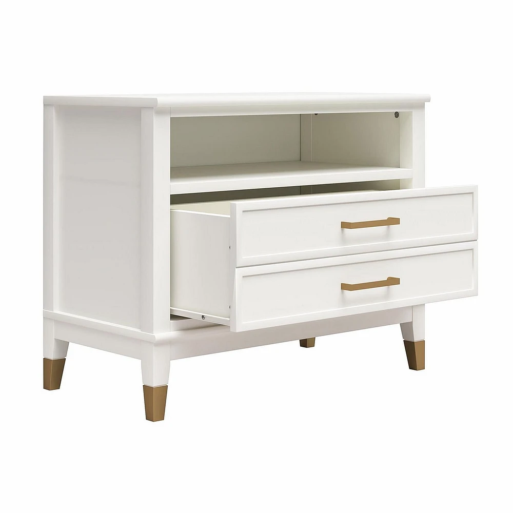 CosmoLiving by Cosmopolitan Westerleigh, table de chevet large, blanc