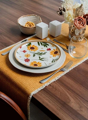 Fabstyles Chemin de table Bali 100 % coton – Lavable en machine au quotidien, chemin de table épais 35,6 x 182,9 cm pour table de salle à manger, de cuisine et d'extérieur
