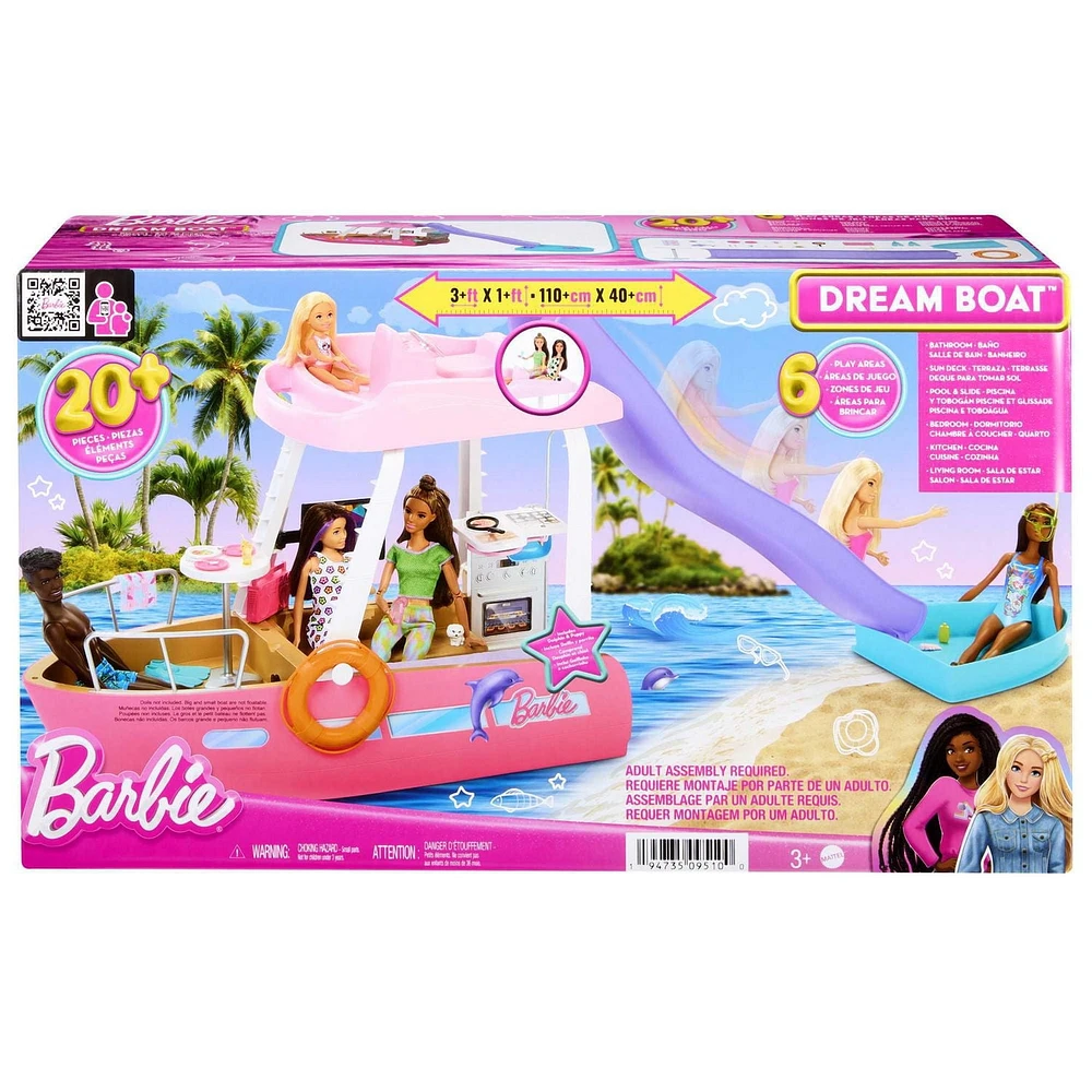 Barbie Bateau de Rêve-Coffret bateau, piscine, toboggan, accessoires