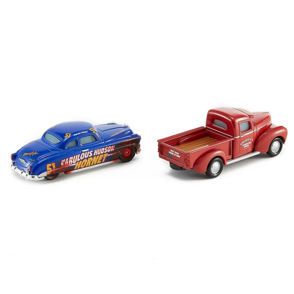Disney/Pixar Les Bagnoles 3 - Coffret de 2 véhicules en métal moulé sous pression - Smokey Jeune et Hudson Hornet Piste de Terre