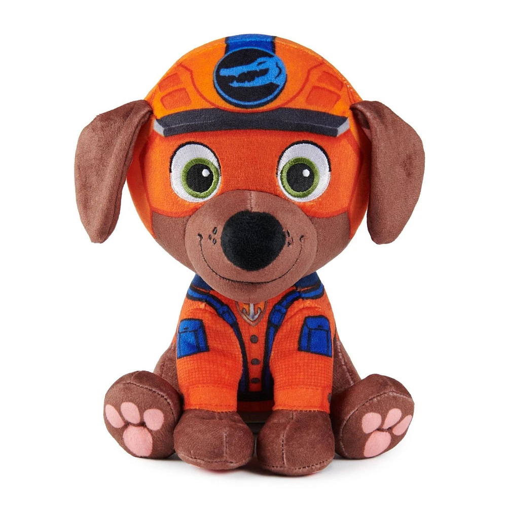 PAW Patrol Jungle Pups, Peluche Zuma de 20,3 cm, animal en peluche pour les garçons et les filles à partir de 3 ans