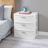Sterilite 3 Drawer Wide Weave Tower, 1 each