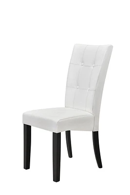 Chaises de salle à manger Aerys David en PU blanc (2 chaises par boîte)