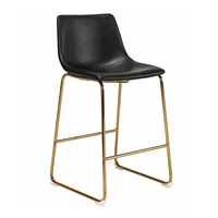 Tabouret de bar Heavenly Collection en PU avec pieds dorés LOT DE 2