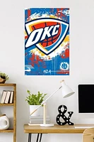 NBA Oklahoma City Thunder - Maximalist Logo 23 Wall Poster, 22.375" x 34"