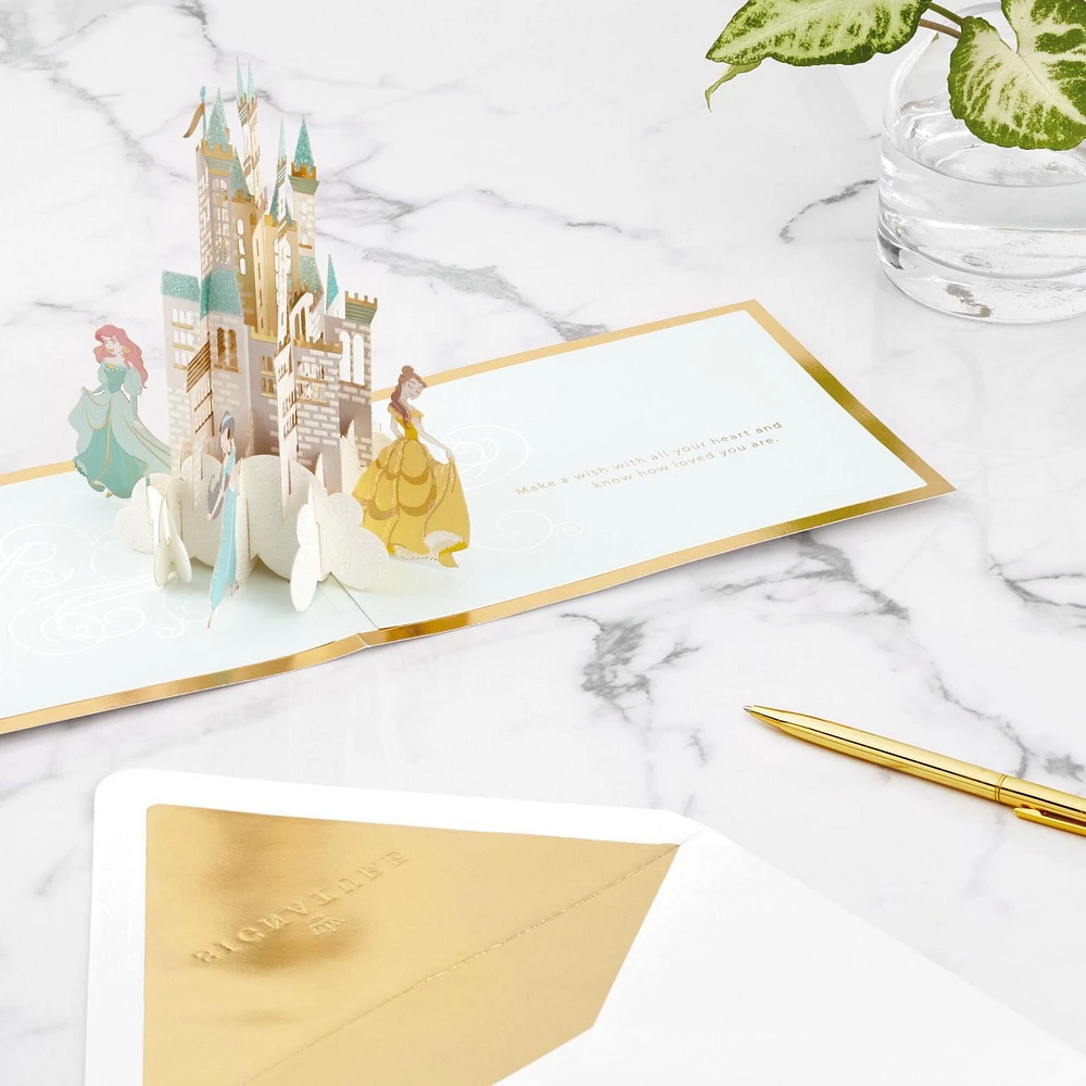 Carte en relief de fête, Paper Wonder – Signature de Hallmark (Princesses de Disney)