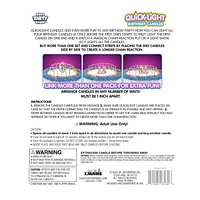 Quick Light Birthday Candles HAPPY BIRTHDAY Rainbow Glitter 13 pc