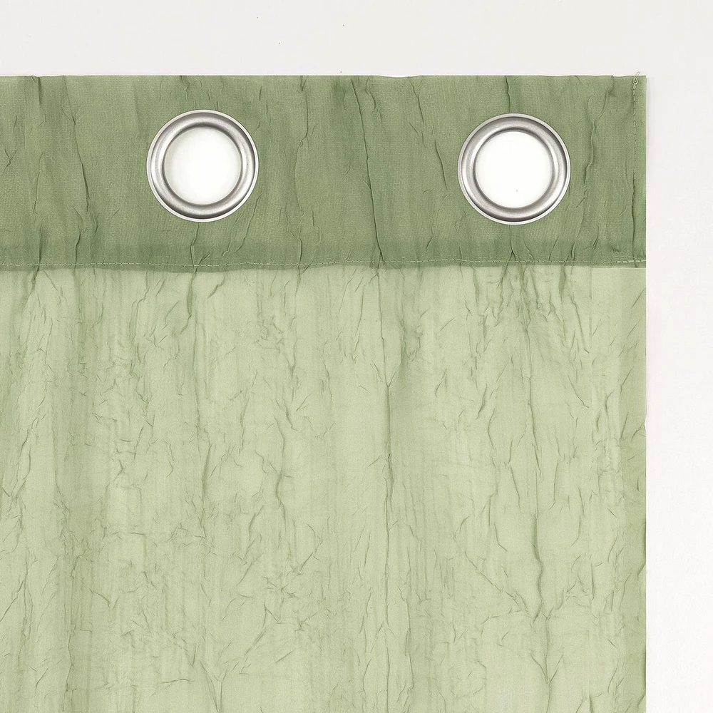 Mainstays Crushed Voile 2-Pack Sheer Grommet Curtain Panel Pair, 2 panels, sheer