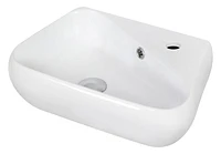 American Imaginations 17.5-in. W Wall Mount White Bathroom Vessel Sink Set For 1 Hole Right Faucet AI-15341