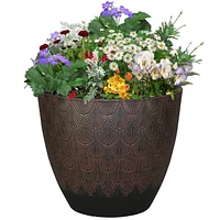 Jardinière Décorative Cache-pot à motif de fronde de 45,7 cm