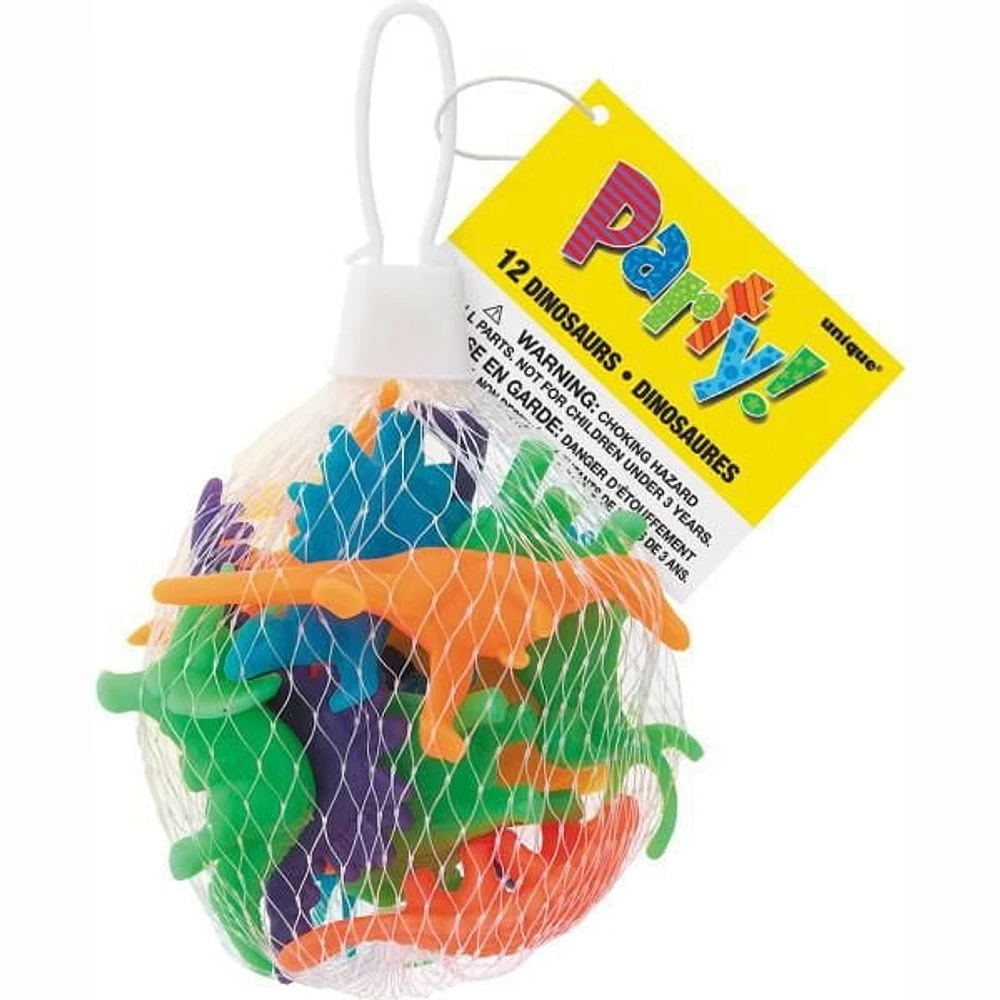 Bonbonnières en plastique pour dinosaures, couleurs assorties, 12 pièces 2 pièces de chaque couleur