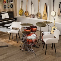 Ensemble de 2 chaises d'appoint Homy Casa, confortables et rembourrées avec accoudoirs, design moderne, tissu beige