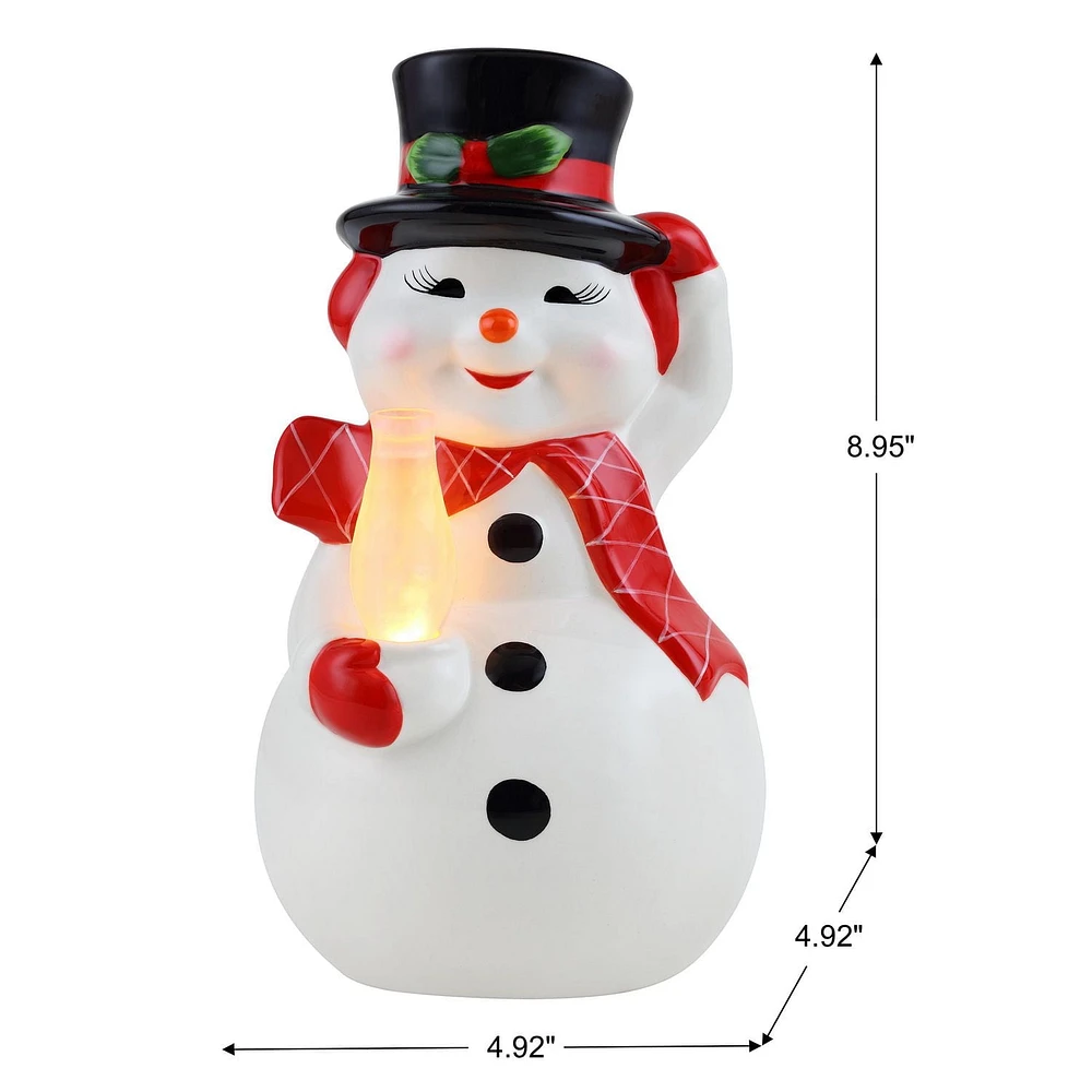 Figurine de bonhomme de neige nostalgique Mr. Christmas de 9 po