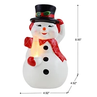 Figurine de bonhomme de neige nostalgique Mr. Christmas de 9 po