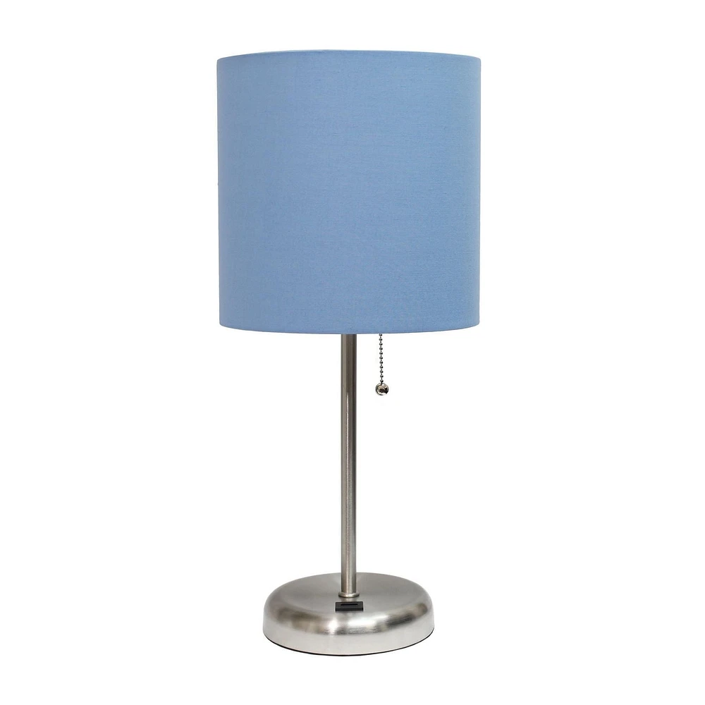 Lampe bâton LimeLights avec port de charge USB et abat-jour en tissu