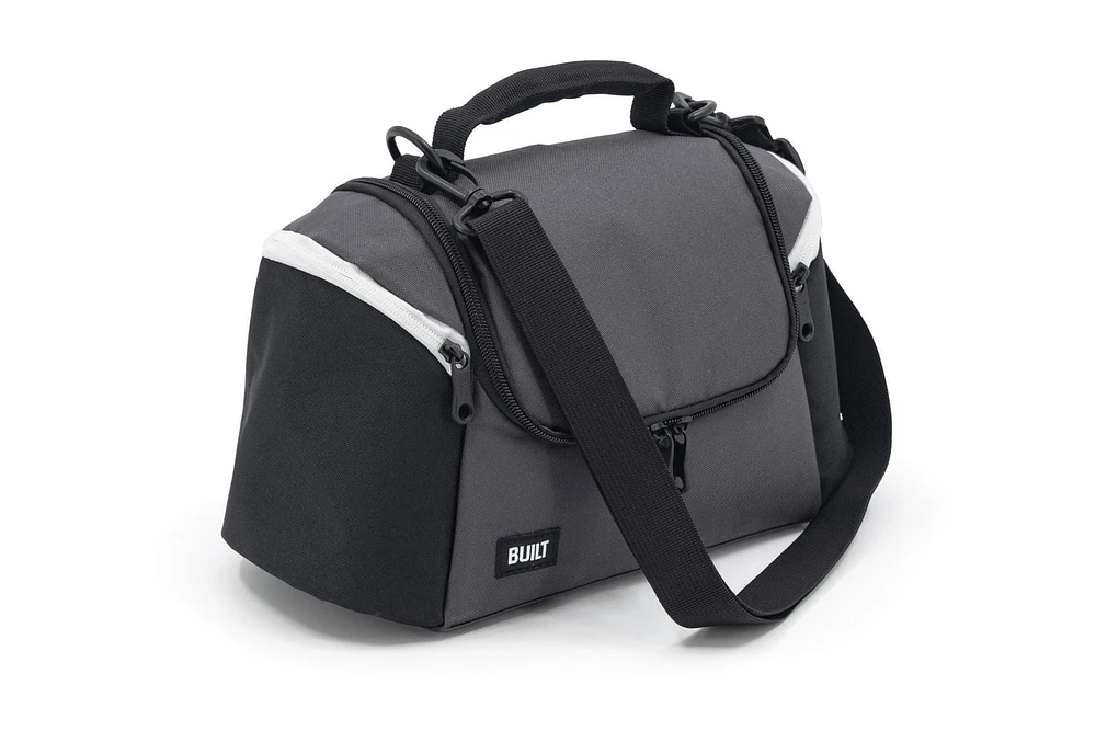 Built NY All Day Lunch Bag - Grey / Black, Adult Lunch Bag, Grey / Black