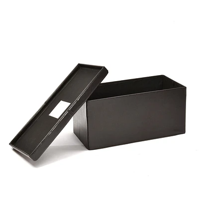 Lot de 2 bancs pliants Homy Casa - Poufs de rangement pliables en similicuir PU avec dessus rembourré doux, noir