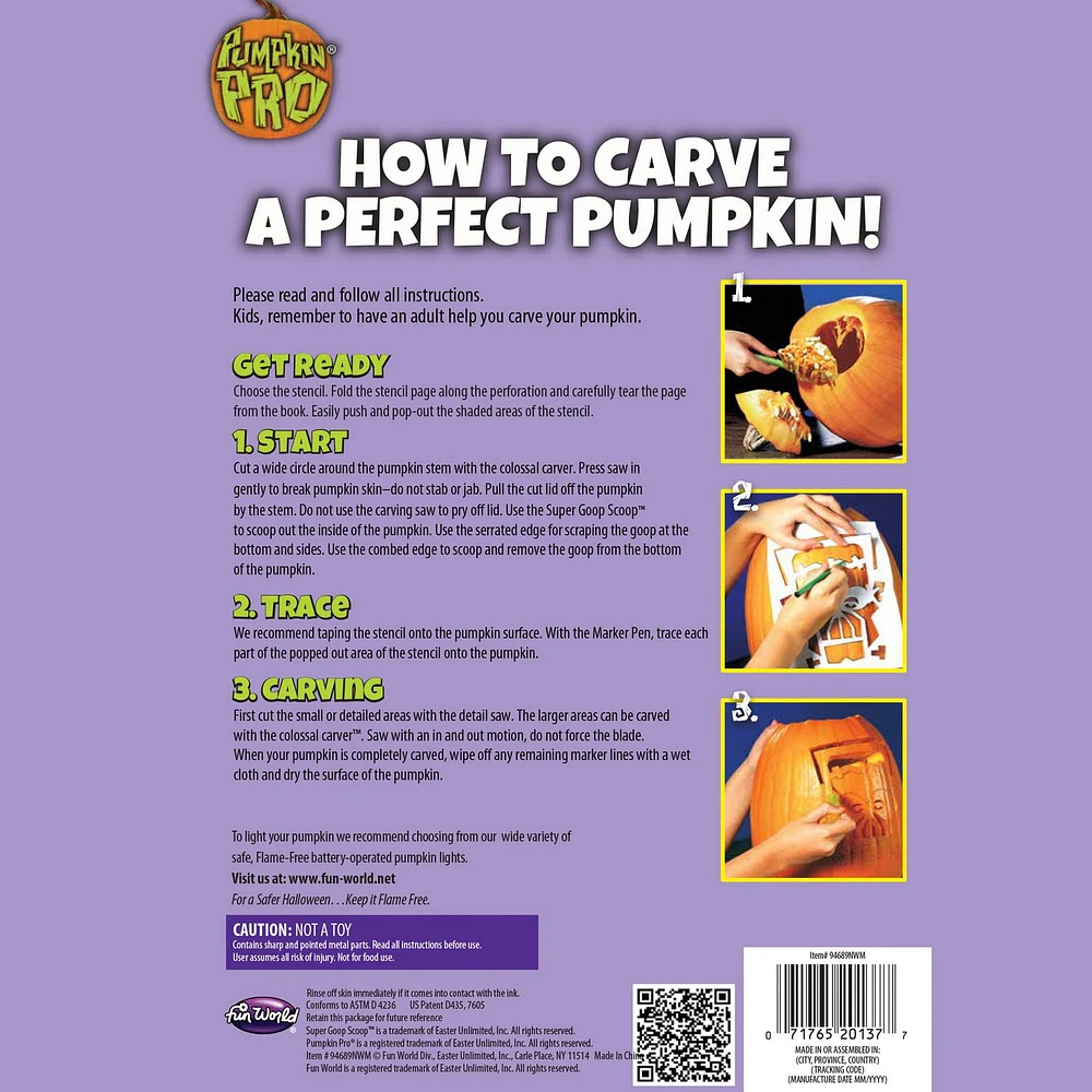 Pumpkin Pro (TM) Trousse de Sculpture Geant