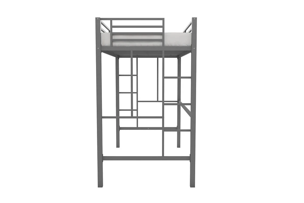 Lit Mezzanine en Métal Brittain Your Zone, Argent