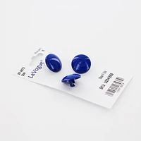 La Vogue Royal Blue Shank Button, 15 mm