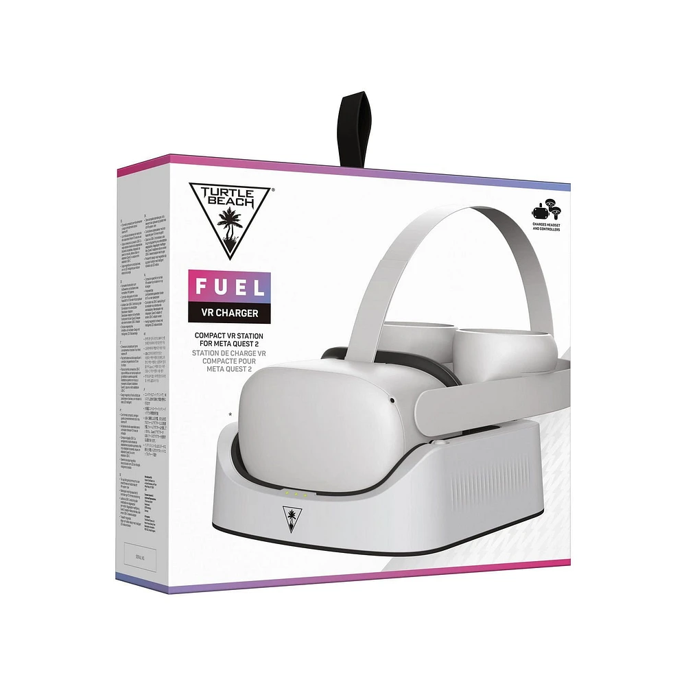 Turtle Beach® Fuel Compact VR Charging Station for Meta Quest 2 – White/Gray