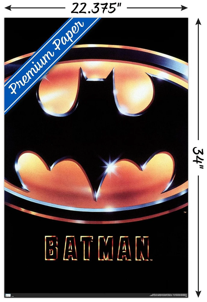 DC Comics Movie Batman (1989) - Logo One Sheet Wall Poster, 22.375" x 34"