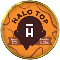Halo Top Peanut Butter Swirl Frozen Dessert - 437ml, Halo Top Peanut Butter Swirl 437ml
