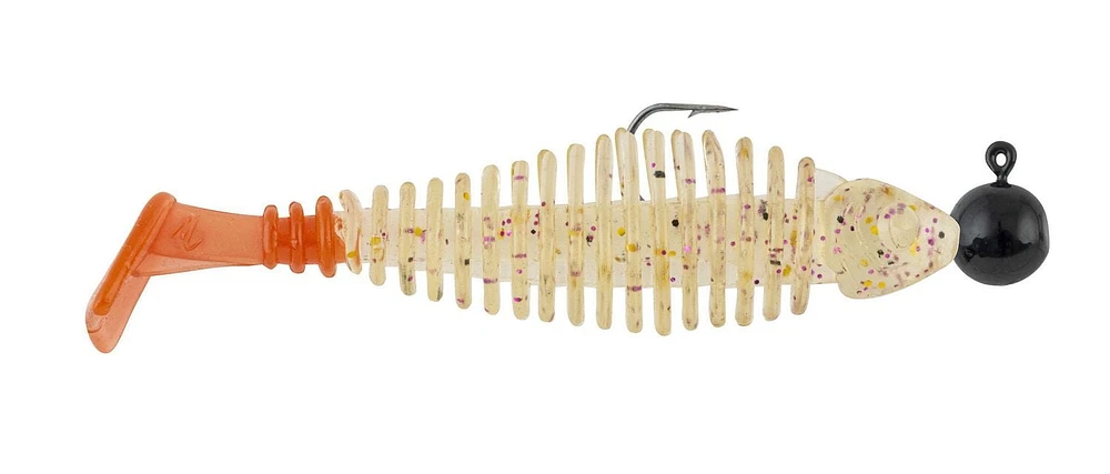 Matzuo GK3.5GRNCHRT3PK Gaikotsu Pre-Rigged Swimmer 3.5" 3Pk, 1/8th oz Fire Tail Gold, Gaikotsu Pre-Rigged Swimmer Fi