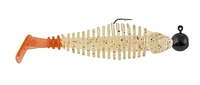 Matzuo GK3.5GRNCHRT3PK Gaikotsu Pre-Rigged Swimmer 3.5" 3Pk, 1/8th oz Fire Tail Gold, Gaikotsu Pre-Rigged Swimmer Fi