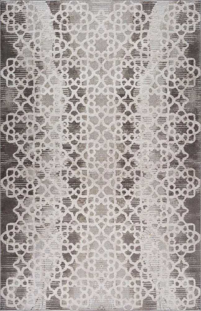 Tapis d'interieur abstrait Rug Branch Cadence, marron beige, moderne - Salon, chambre, salle a manger et cuisine<br>