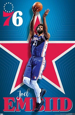 NBA Philadelphia 76ers - Joel Embiid 20 Wall Poster, 22.375" x 34"