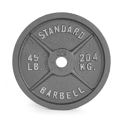 CAP Barbell Plaque de poids olympique en fonte, gris, 2,5 lb - 45 lb