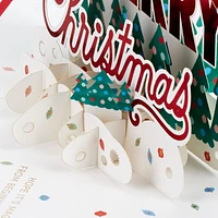 Carte Signature en 3 dimensions de Noël, Paper Wonder de Hallmark (Sapins « Merry Christmas »)
